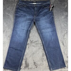 Wolverine FR Blue Jeans Mens 44X32 Wash Flame Resistant Traditional Fit Whiskers